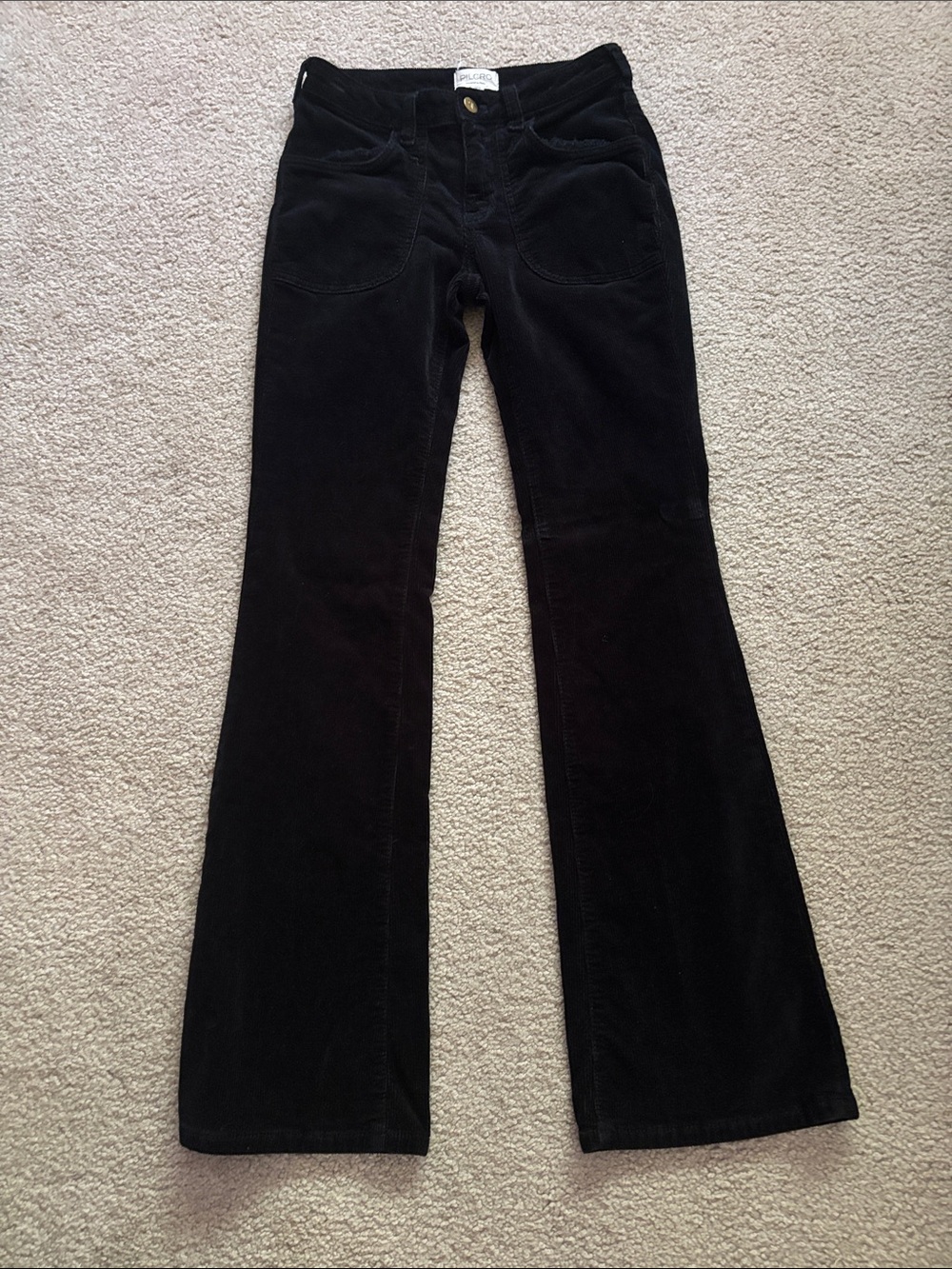 Pilcro Black Corduroy Boot Cut Pants